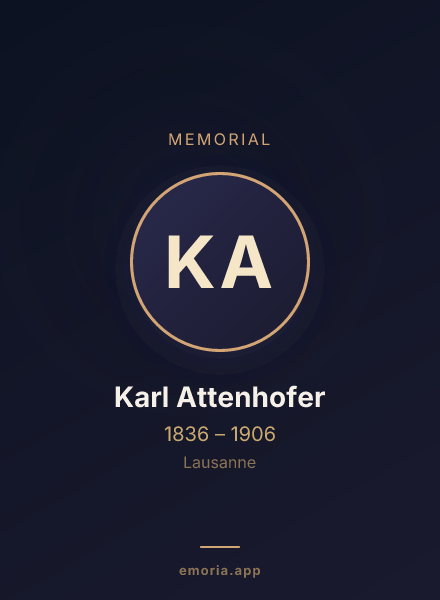 Memorial portrait of Karl Attenhofer