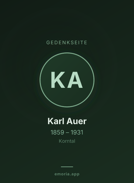 Gedenkportrait von Karl Auer