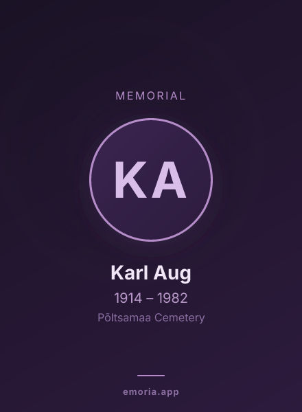 Memorial portrait of Karl Aug