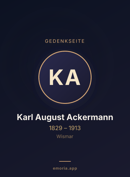 Gedenkportrait von Karl August Ackermann