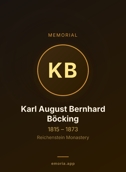 Memorial portrait of Karl August Bernhard Böcking