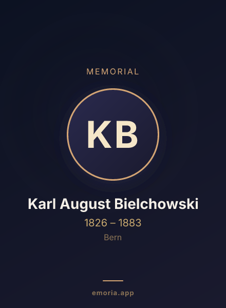 Memorial portrait of Karl August Bielchowski