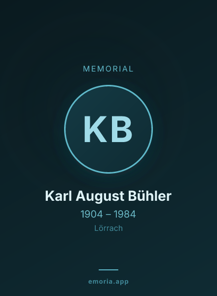 Memorial portrait of Karl August Bühler