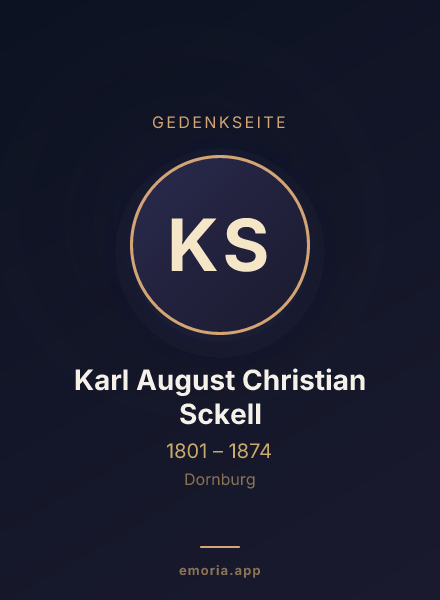 Gedenkportrait von Karl August Christian Sckell