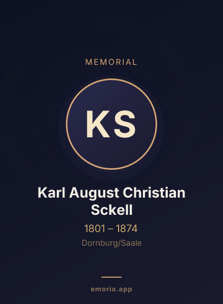 Memorial portrait of Karl August Christian Sckell