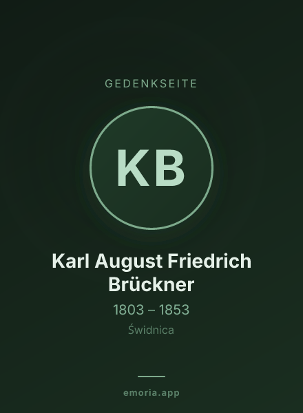 Gedenkportrait von Karl August Friedrich Brückner
