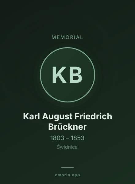 Memorial portrait of Karl August Friedrich Brückner