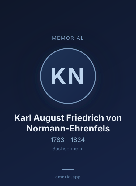 Memorial portrait of Karl August Friedrich von Normann-Ehrenfels