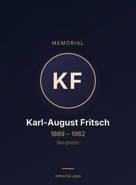 Memorial portrait of Karl-August Fritsch