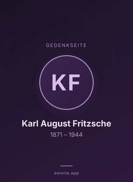 Gedenkportrait von Karl August Fritzsche
