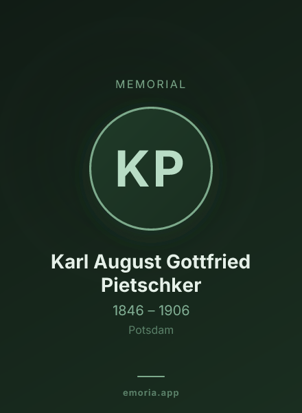 Memorial portrait of Karl August Gottfried Pietschker