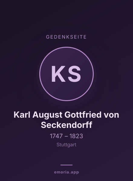 Gedenkportrait von Karl August Gottfried von Seckendorff