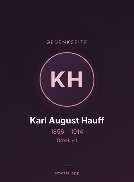 Gedenkportrait von Karl August Hauff