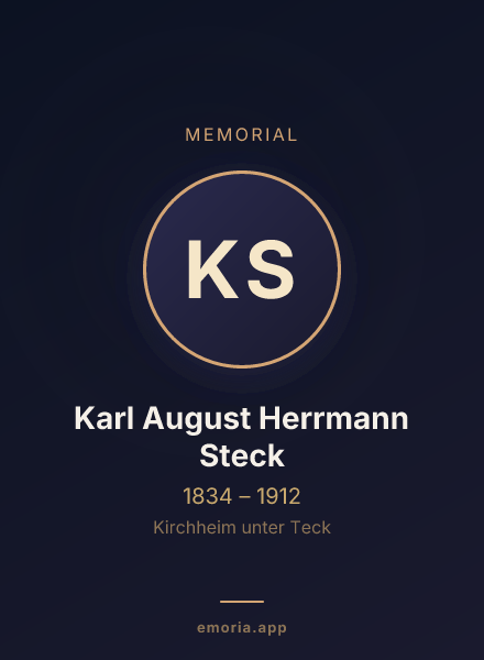 Memorial portrait of Karl August Herrmann Steck