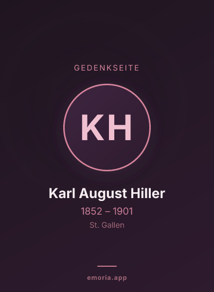 Gedenkportrait von Karl August Hiller