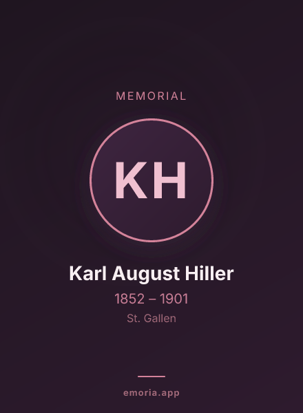 Memorial portrait of Karl August Hiller