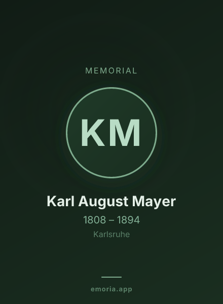 Memorial portrait of Karl August Mayer