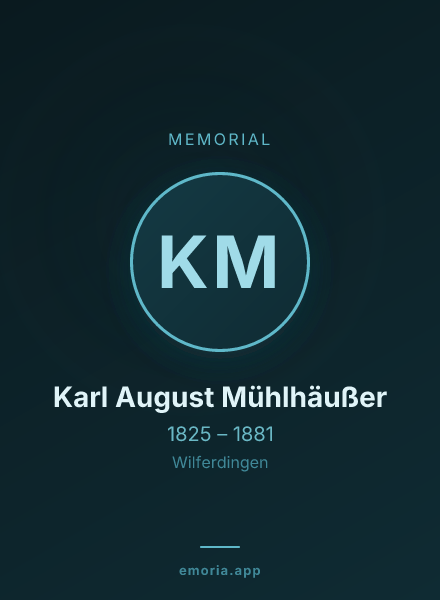 Memorial portrait of Karl August Mühlhäußer
