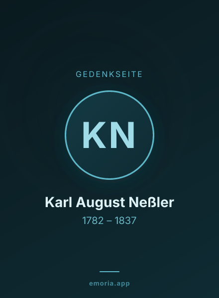 Gedenkportrait von Karl August Neßler