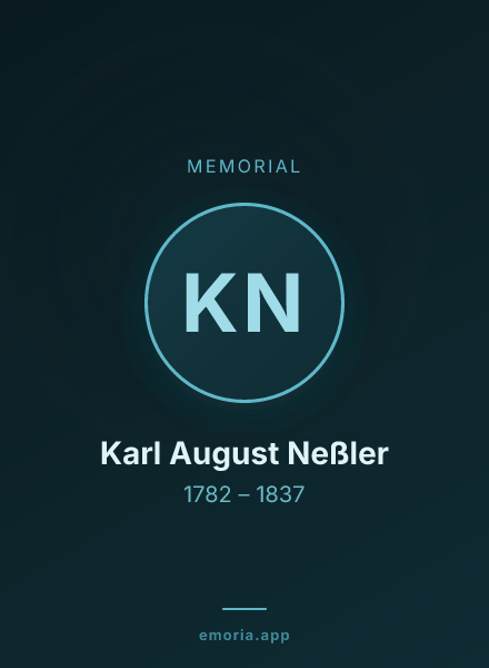 Memorial portrait of Karl August Neßler