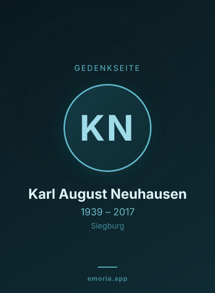 Gedenkportrait von Karl August Neuhausen