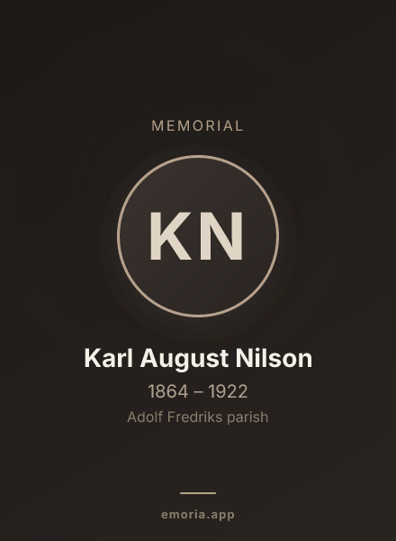 Memorial portrait of Karl August Nilson
