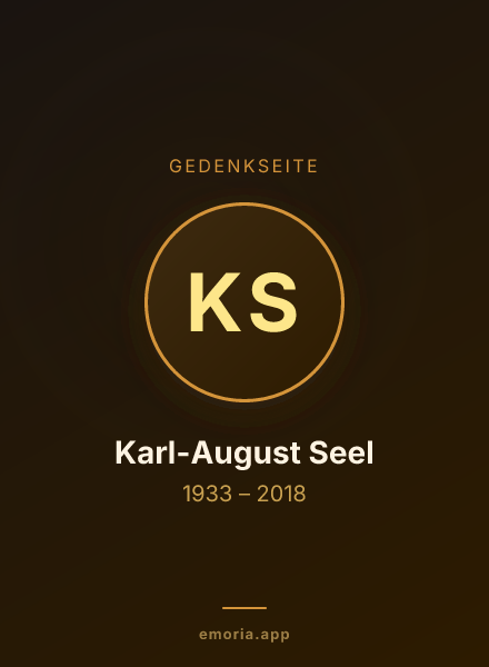 Gedenkportrait von Karl-August Seel