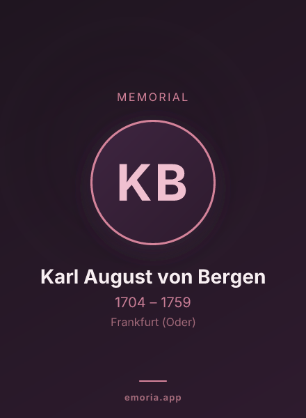 Memorial portrait of Karl August von Bergen