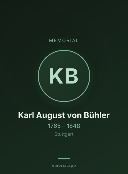 Memorial portrait of Karl August von Bühler
