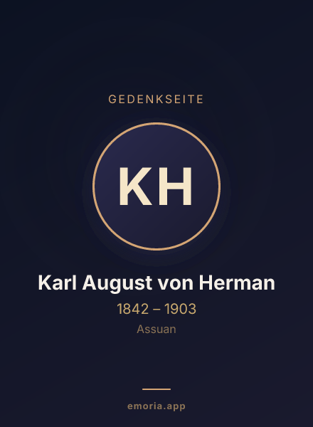 Gedenkportrait von Karl August von Herman