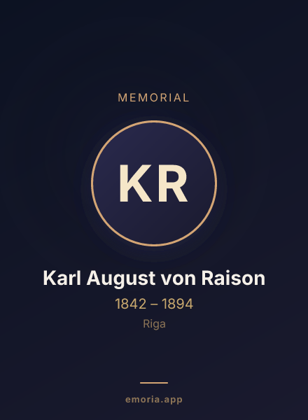 Memorial portrait of Karl August von Raison