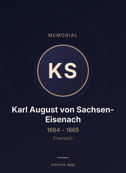 Memorial portrait of Karl August von Sachsen-Eisenach