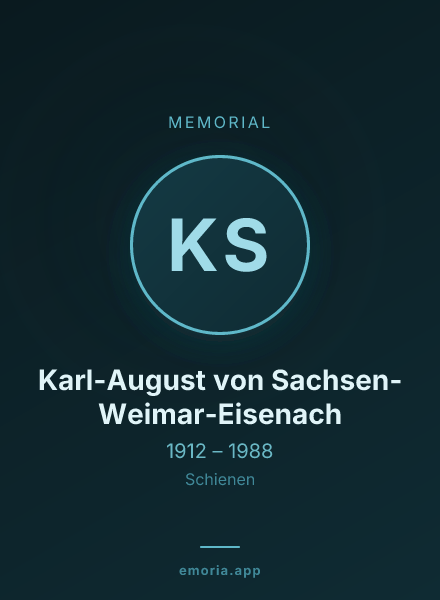 Memorial portrait of Karl-August von Sachsen-Weimar-Eisenach