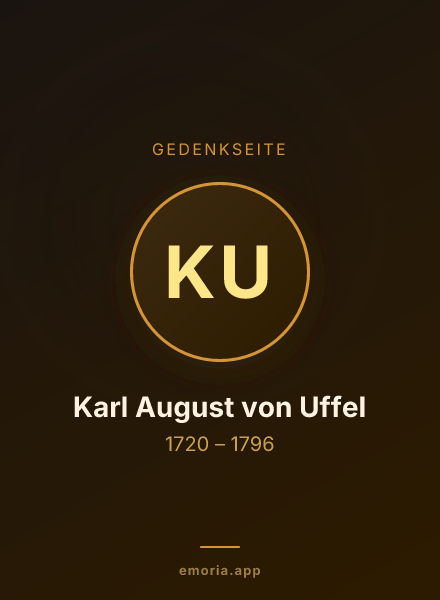 Gedenkportrait von Karl August von Uffel