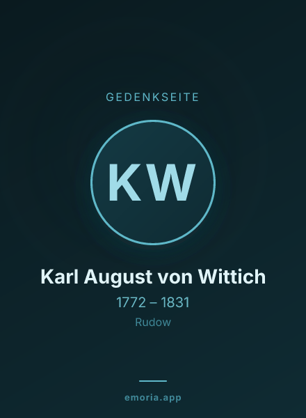 Gedenkportrait von Karl August von Wittich