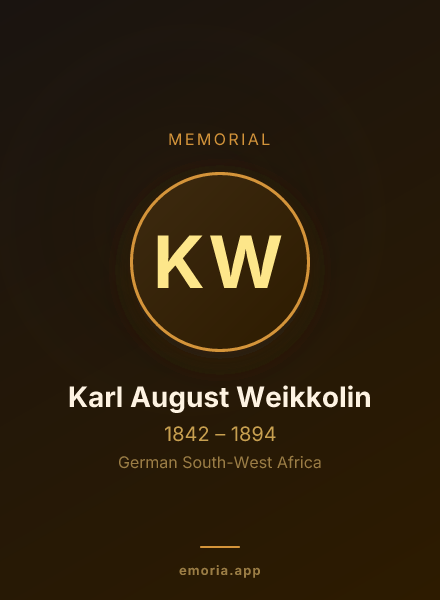 Memorial portrait of Karl August Weikkolin
