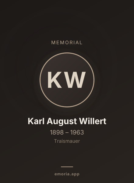 Memorial portrait of Karl August Willert