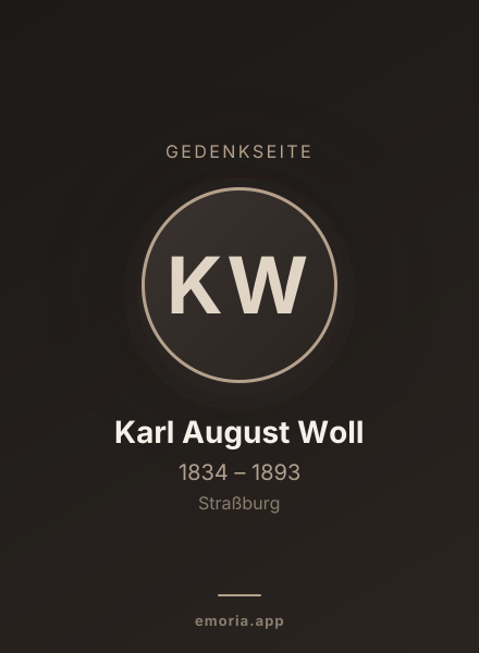 Gedenkportrait von Karl August Woll