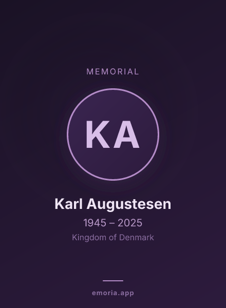 Memorial portrait of Karl Augustesen
