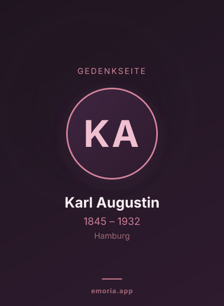 Gedenkportrait von Karl Augustin