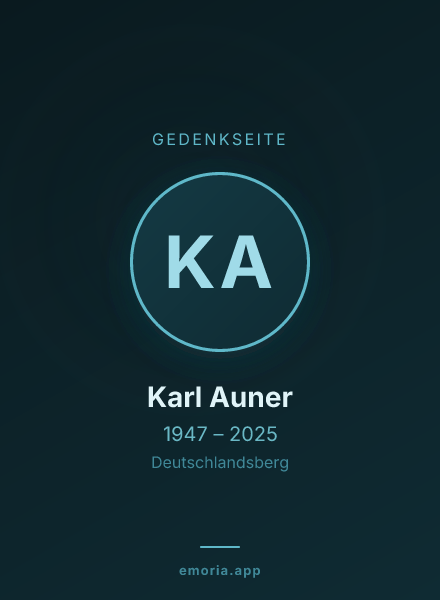 Gedenkportrait von Karl Auner