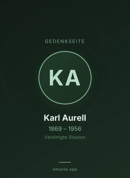 Gedenkportrait von Karl Aurell