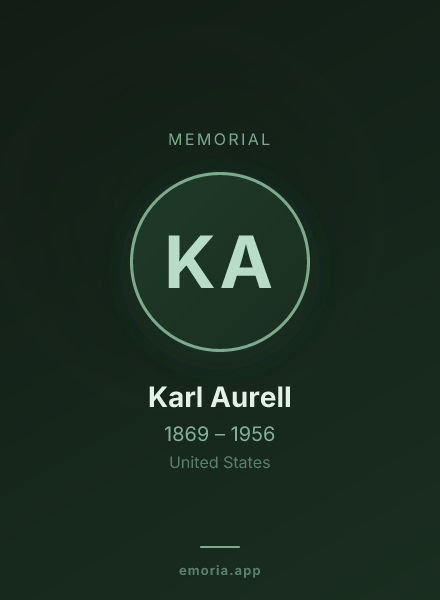 Memorial portrait of Karl Aurell