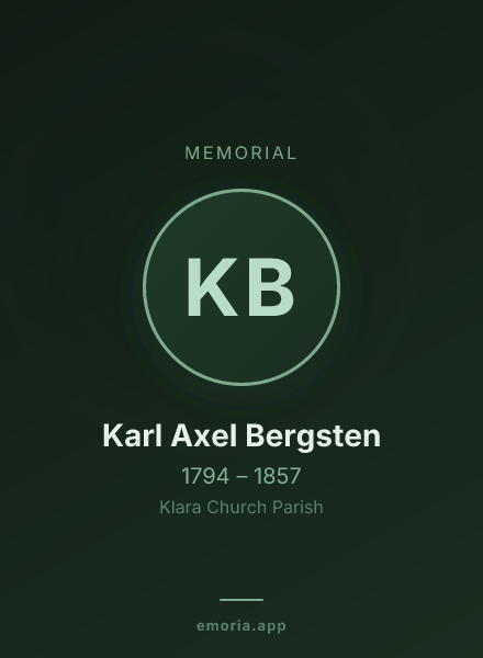 Memorial portrait of Karl Axel Bergsten