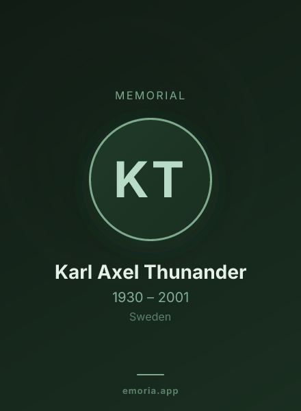 Memorial portrait of Karl Axel Thunander