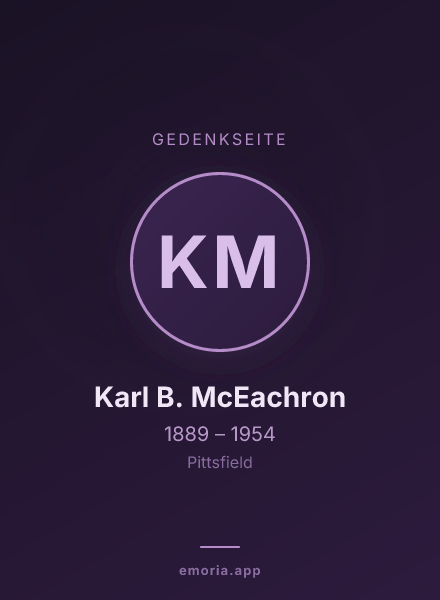Gedenkportrait von Karl B. McEachron