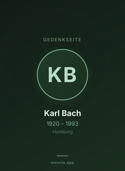 Gedenkportrait von Karl Bach