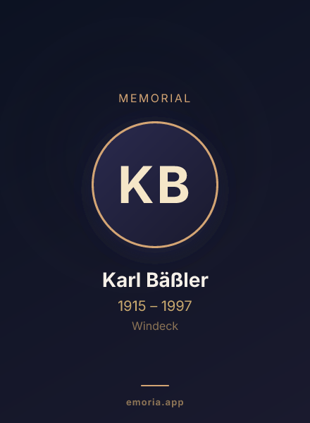 Memorial portrait of Karl Bäßler