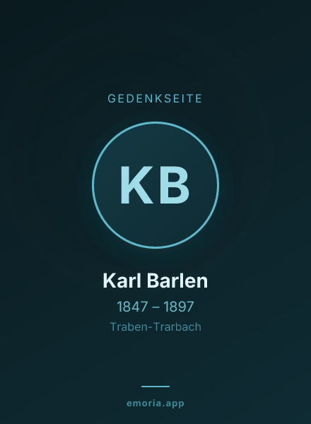 Gedenkportrait von Karl Barlen