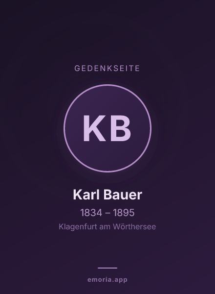 Gedenkportrait von Karl Bauer